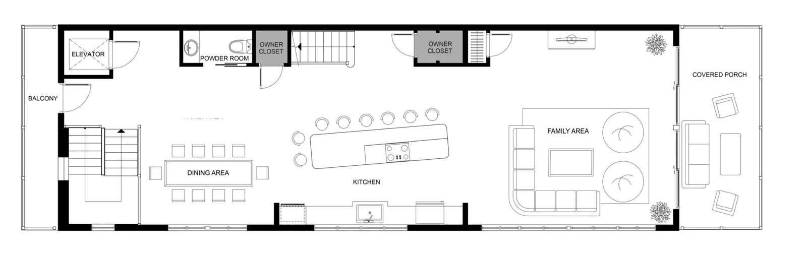 Second Floor (Dining Room, Kitchen, Living Room)
